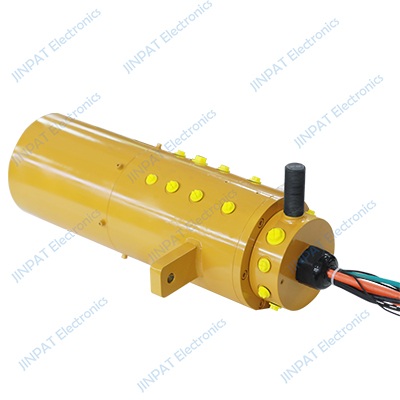 Pneumatic, hydraulic and electrical signals, CAN signals and encoder integrated rotary joint