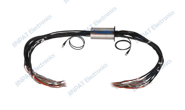 Capsule with Through Hole Slip Rings Gigabit Ethernet Integrated 1 channel Fiber Optic
