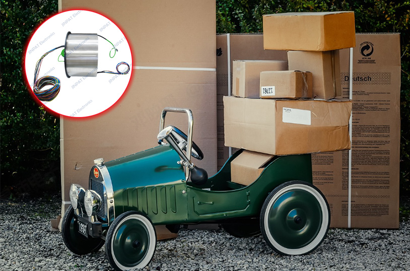 Conector rotativo 4 vías y nuevos anillos rozantes de JINPAT para aplicaciones industriales